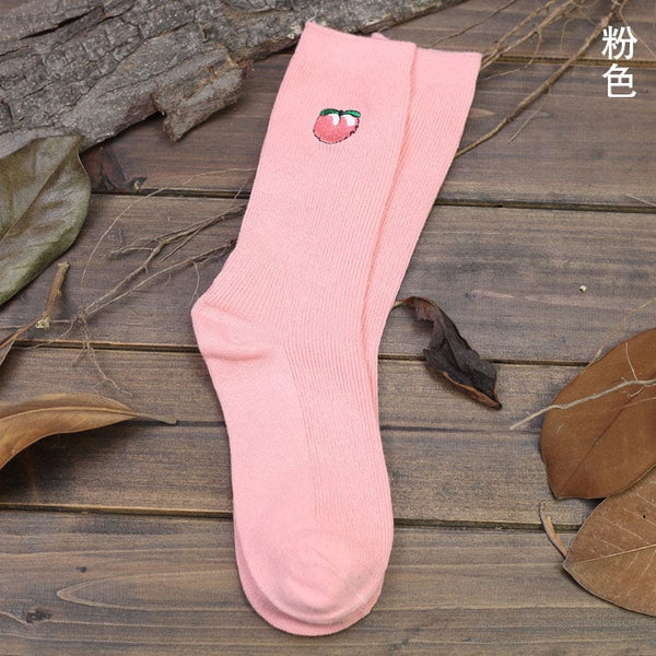 Spider Lily - Fruit Embroidered Socks