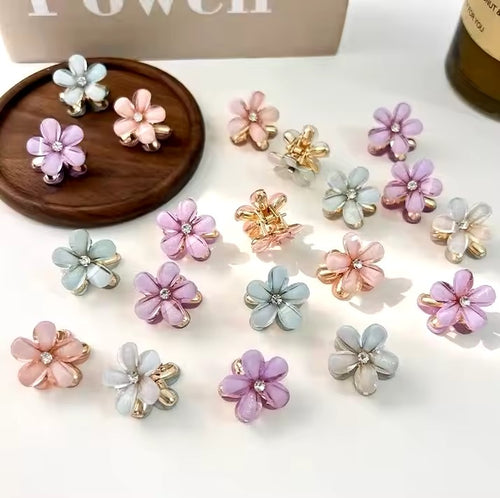 Small Flower Hair Clips