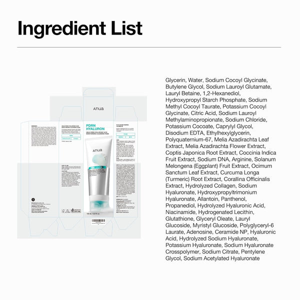 [ANUA] PDRN Hyaluronic Acid Moisturizing Cleansing Foam 150ml