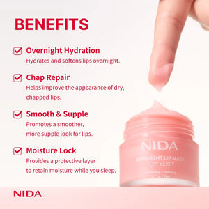 [Nida] Overnight Lip Mask - Berry